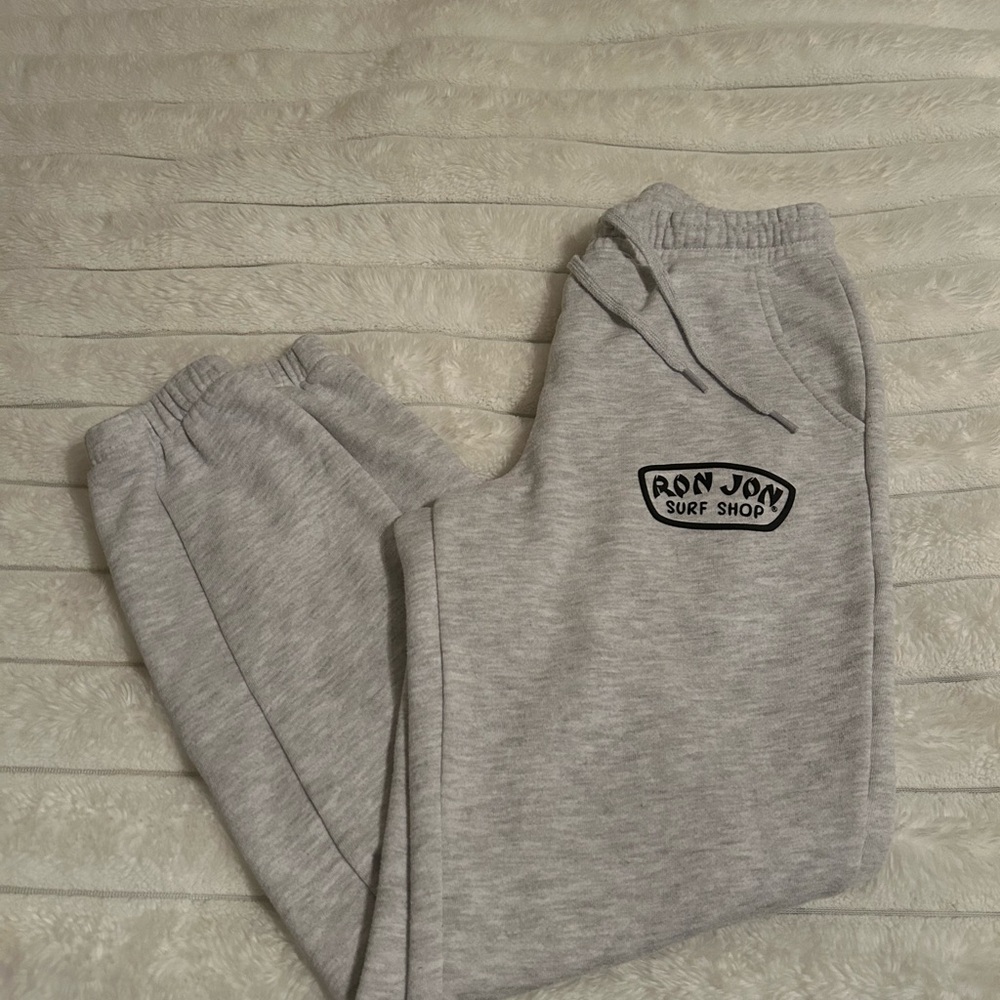 Ron Jon Light Gray Sweatpants Joggers Comfortable Relaxed Fit